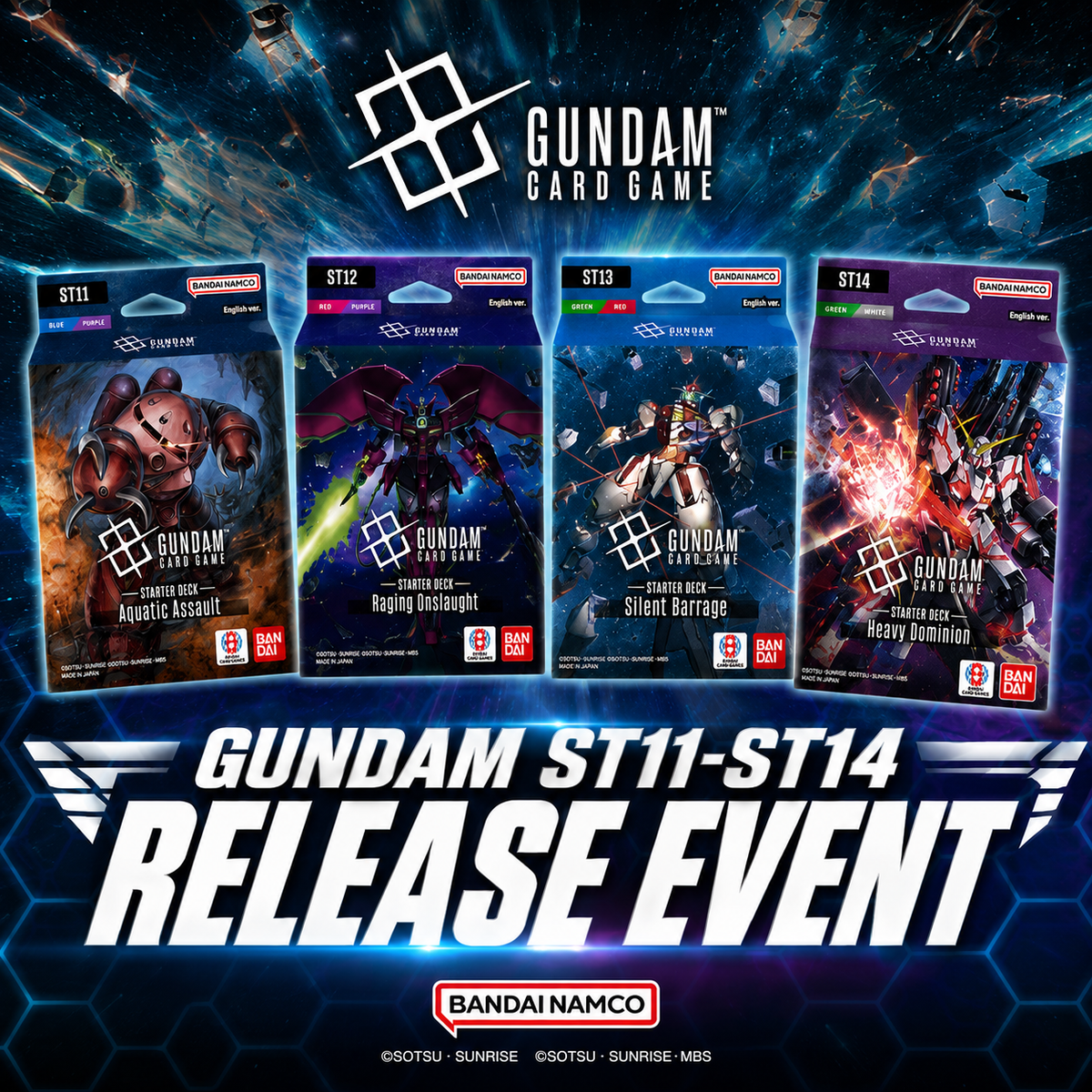 GUNDAM CARD GAME ST11-14 Release Event