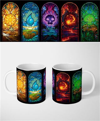 Magic The Gathering - Stained Glass - White Mug
