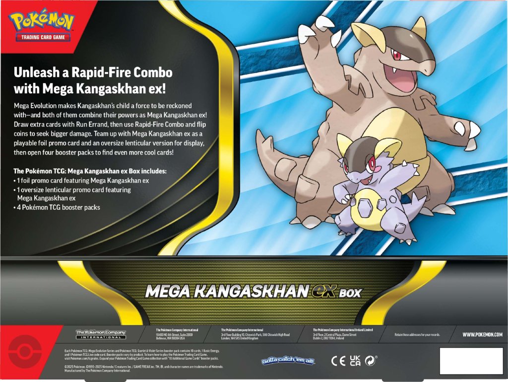 Pokémon TCG: Mega Kangaskhan ex Box (limit 1 per person) (pre-order) (VIC only)