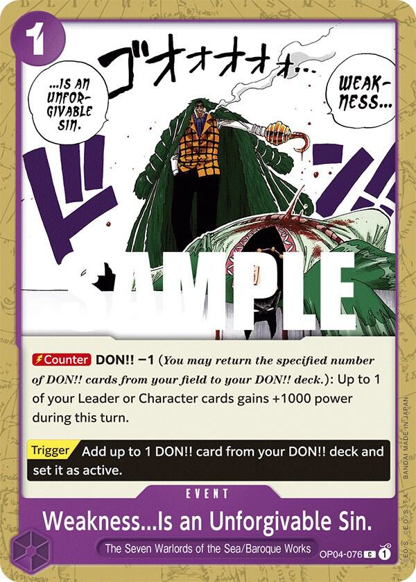 One Piece OP04 Kingdoms of Intrigue Singles - Purple