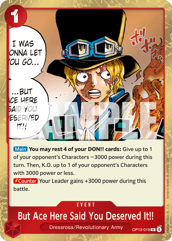 One Piece CARRYING ON HIS WILL- [OP-13] - Red