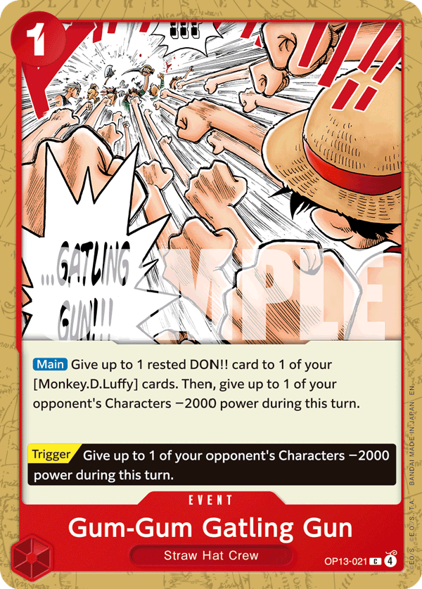 One Piece CARRYING ON HIS WILL- [OP-13] - Red