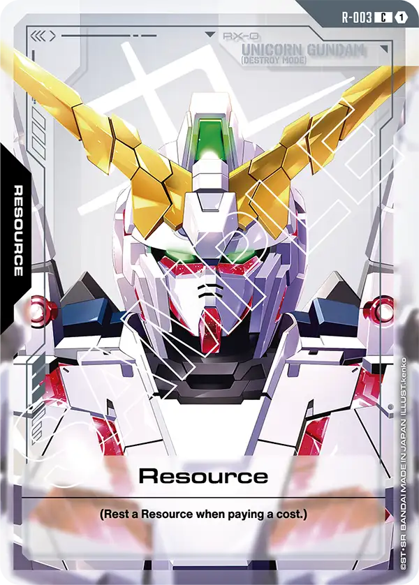Gundam - Newtype Rising - Resource Tokens