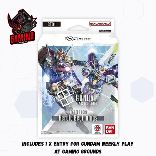 Gundam Card Game - Heroic Beginnings Starter Deck [ST01] + Organised Play (pre-order)