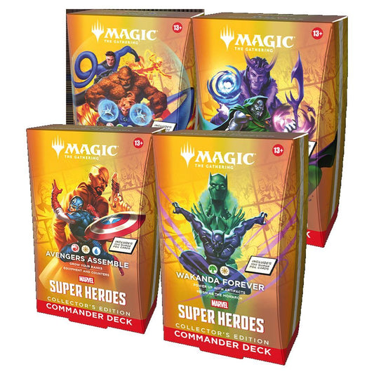 Magic Marvel Super Heroes - Collector Commander Deck Display (Set of 4 decks)