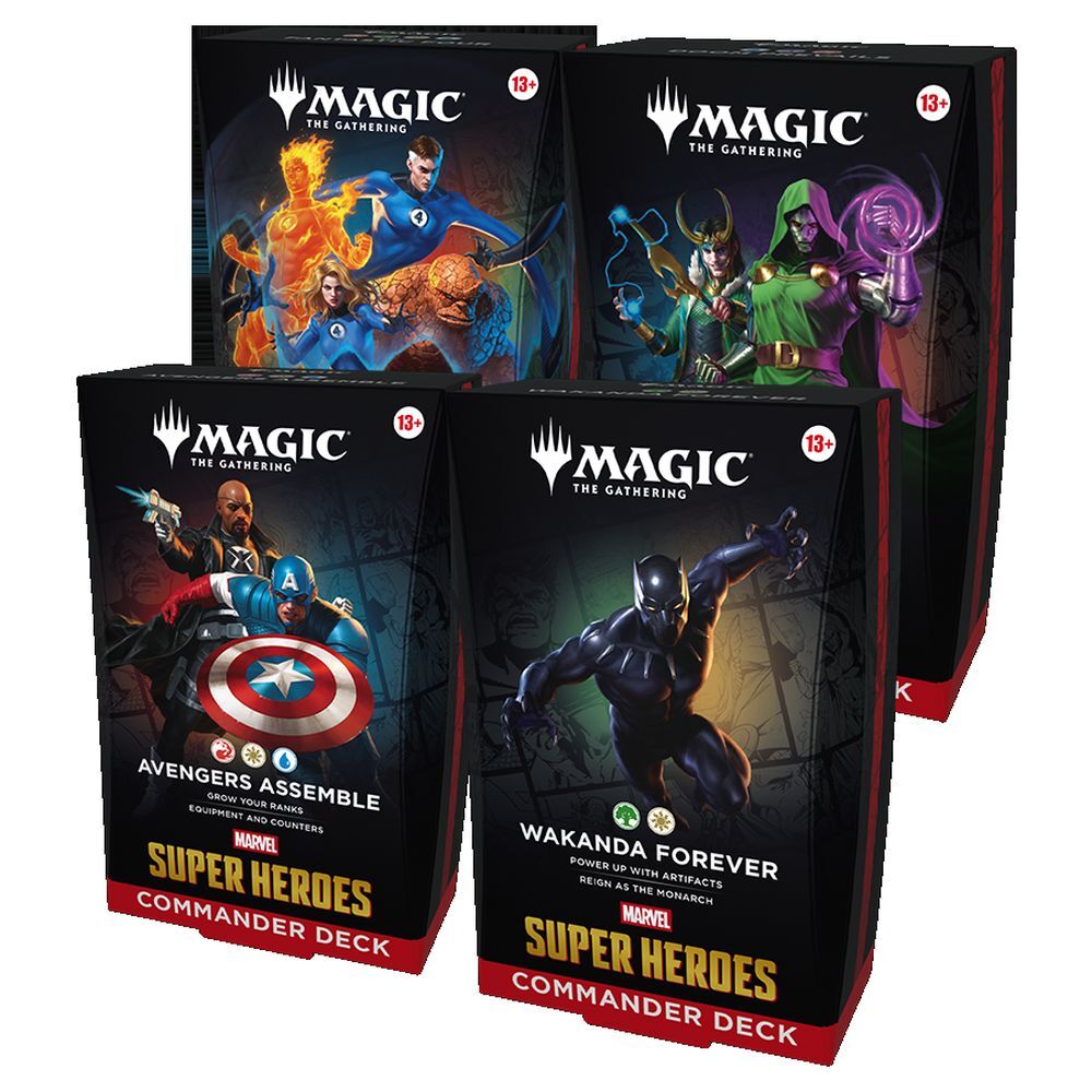 Magic Marvel Super Heroes - Commander Deck Display (Set of 4 decks)