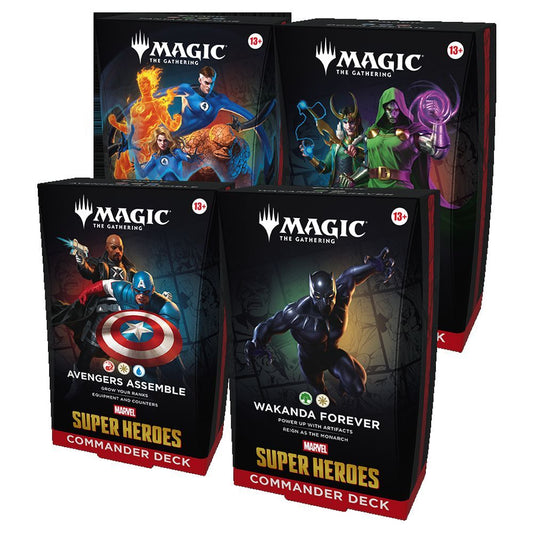 Magic Marvel Super Heroes - Commander Deck Display (Set of 4 decks)