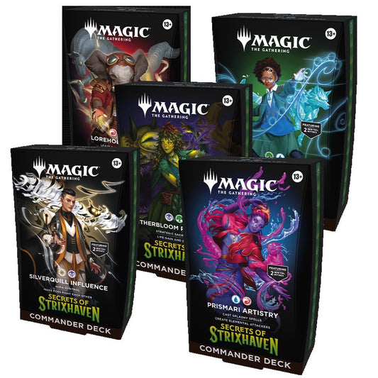 Magic Secrets of Strixhaven - Commander Deck Display (Set of 5) (pre-order) (limit 1)