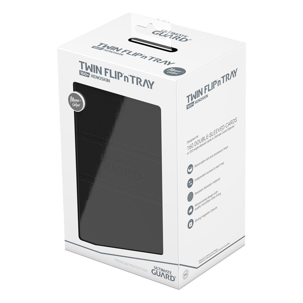 Ultimate Guard: Deck Box – XenoSkin Monocolor Flip'n'Tray 160+ – Black
