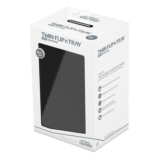 Ultimate Guard: Deck Box – XenoSkin Monocolor Flip'n'Tray 160+ – Black